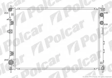 7250081K Радіатори охолодження POLCAR підбір по vin на Brocar