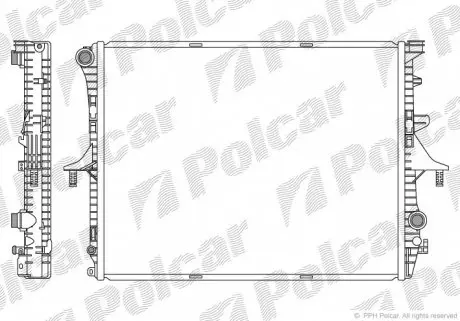 9580083 Радіатор охолодження POLCAR підбір по vin на Brocar