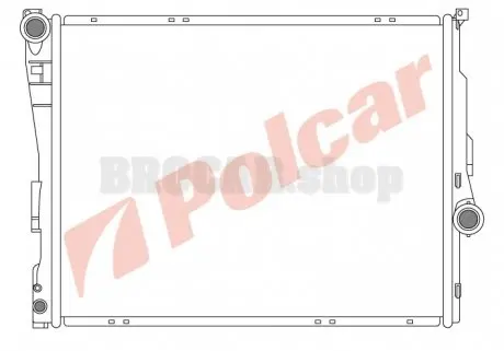 2008082 Радіатор охолодження POLCAR підбір по vin на Brocar