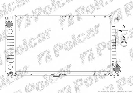 2007086 Радіатор охолодження POLCAR підбір по vin на Brocar