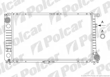2007086 Радіатор охолодження POLCAR підбір по vin на Brocar
