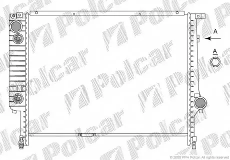 2007084 Радіатор охолодження POLCAR підбір по vin на Brocar