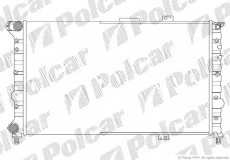 140708A1 Радіатор охолодження POLCAR підбір по vin на Brocar
