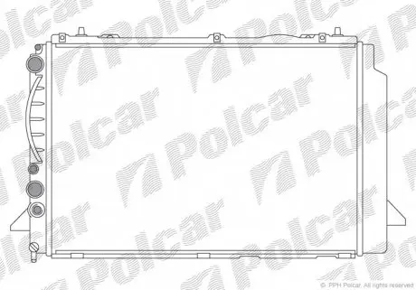 130808A2 Радіатор охолодження POLCAR підбір по vin на Brocar