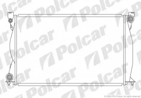 1338086 Радіатор охолодження POLCAR підбір по vin на Brocar