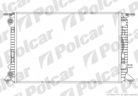 1337084 Радіатор охолодження POLCAR підбір по vin на Brocar