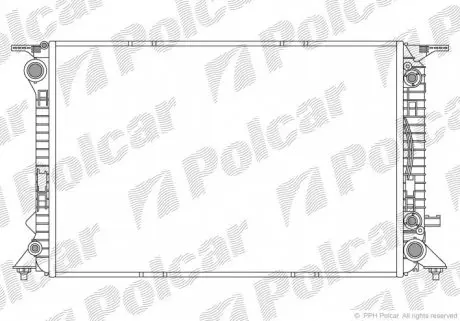 1337082 Радіатор охолодження POLCAR підбір по vin на Brocar