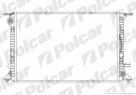 1337081X Радіатор охолодження POLCAR підбір по vin на Brocar
