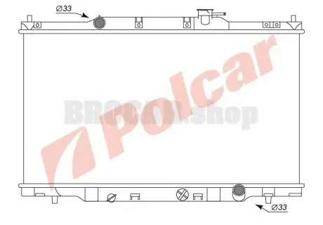 3876081 Радіатор охолодження POLCAR підбір по vin на Brocar
