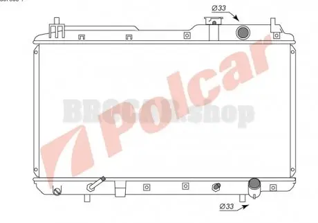 3875081 Радіатори охолодження POLCAR підбір по vin на Brocar
