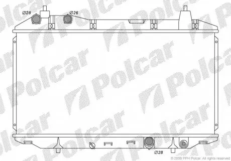 3845082K Радіатор охолодження POLCAR підбір по vin на Brocar