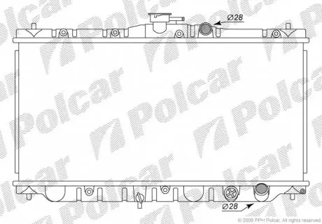 3816084 Радіатор охолодження POLCAR підбір по vin на Brocar