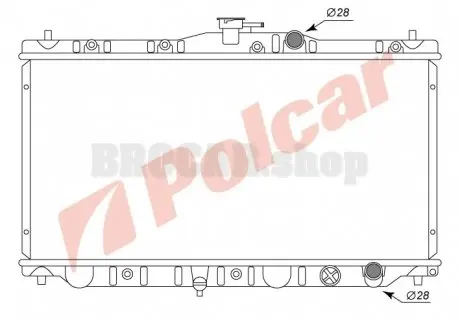 3816082 Радіатор охолодження POLCAR підбір по vin на Brocar