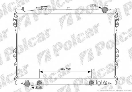 4578083 Радіатор охолодження POLCAR підбір по vin на Brocar