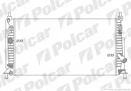 4542081 Радіатор основний Mazda 3 1.6-2.0 2009- POLCAR підбір по vin на Brocar