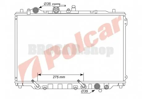 4515082 Радіатор охолодження POLCAR підбір по vin на Brocar