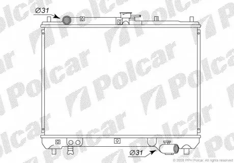 4504082 Радіатор охолодження POLCAR підбір по vin на Brocar