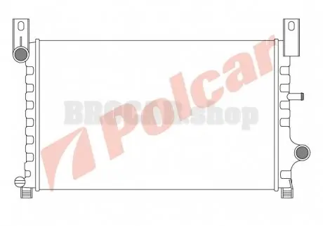 3209082 Радіатор охолодження POLCAR підбір по vin на Brocar