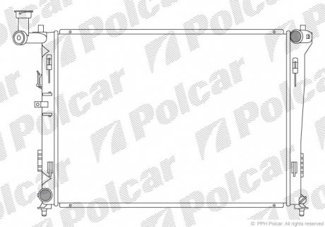 4015081 Радіатор охолодження Hyundai I30 1.4i-2.0i 07-/Kia Ceed 07- POLCAR підбір по vin на Brocar