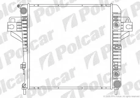 3410081 Радіатор охолодження POLCAR підбір по vin на Brocar