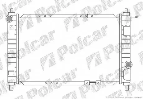 290208 Радіатор охолодження POLCAR підбір по vin на Brocar