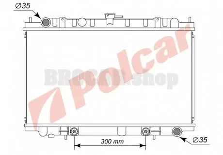2761082 Радіатор охолодження POLCAR підбір по vin на Brocar