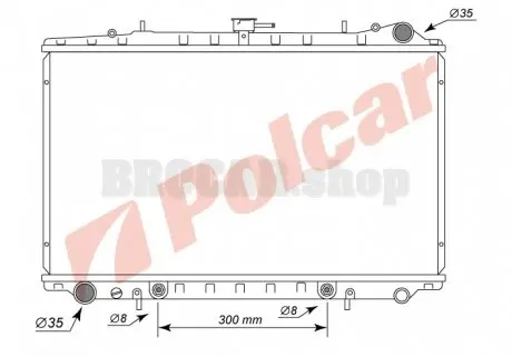 2735081 Радіатор охолодження POLCAR підбір по vin на Brocar
