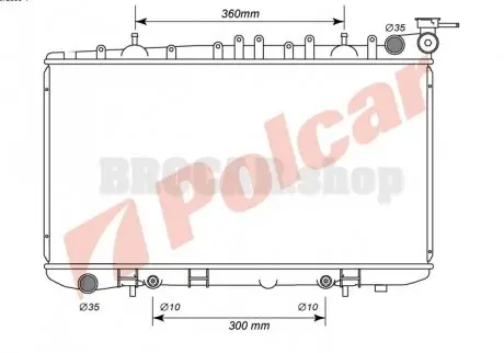 2728084 Радіатор охолодження POLCAR підбір по vin на Brocar