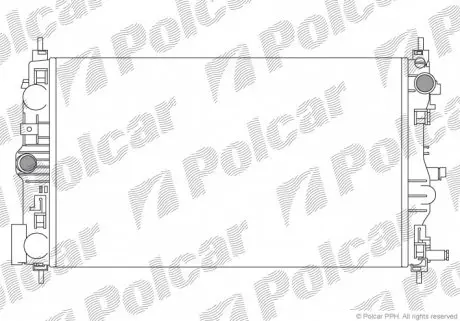 2508081 Радіатор охолодження POLCAR підбір по vin на Brocar