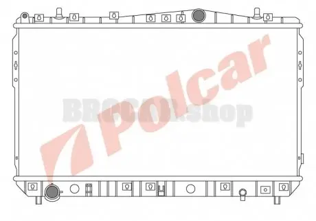 2505081 Радіатор охолодження Chevrolet Lacetti/Daewoo Nubira 1.4/1.8 03- POLCAR підбір по vin на Brocar