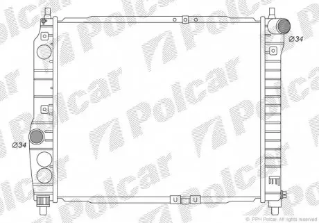 250008K Радіатори охолодження POLCAR підбір по vin на Brocar