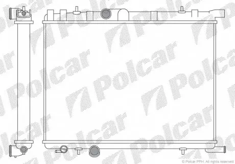 232808A2 Радіатор охолодження POLCAR підбір по vin на Brocar