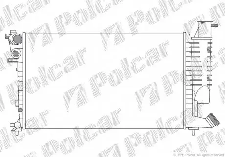 232608A9 Радіатор охолодження POLCAR підбір по vin на Brocar