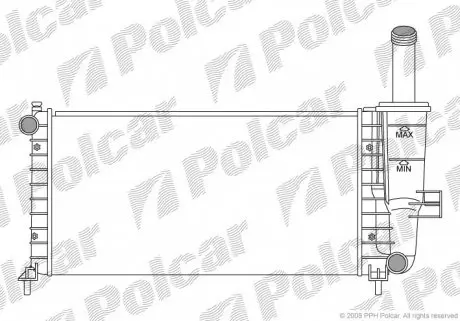 302208A1 Радіатор охолодження POLCAR підбір по vin на Brocar