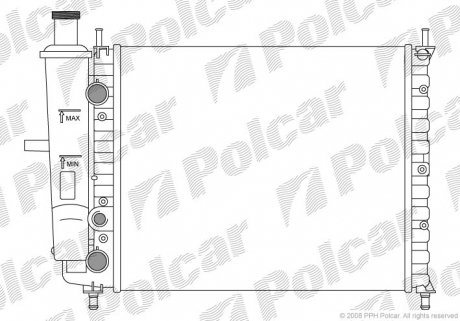 301808A0 Радіатор охолодження POLCAR підбір по vin на Brocar