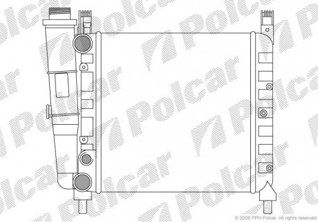 3016083 Радіатор охолодження POLCAR підбір по vin на Brocar