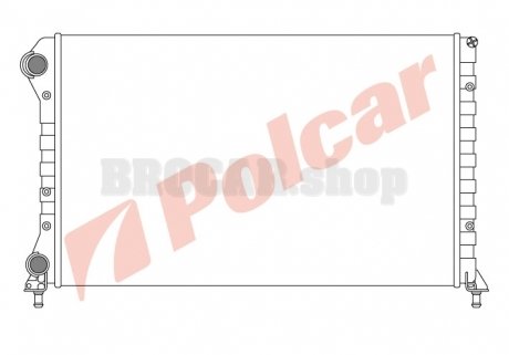 3040083 Радіатор основний Fiat Doblo 1.9D без -AC POLCAR підбір по vin на Brocar