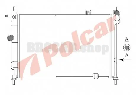 550708A3 Радиаторы охлаждения POLCAR підбір по vin на Brocar