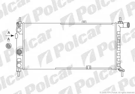 550508A4 Радіатор охолодження POLCAR підбір по vin на Brocar