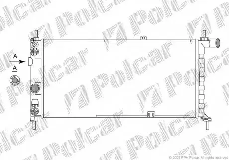 5505089 Радіатор охолодження POLCAR підбір по vin на Brocar