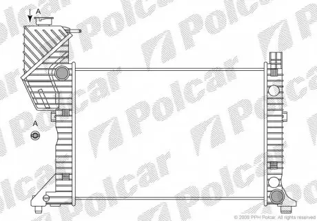 506208A1 Радіатор MB Sprinter 2.3-2.9 95-06 POLCAR підбір по vin на Brocar