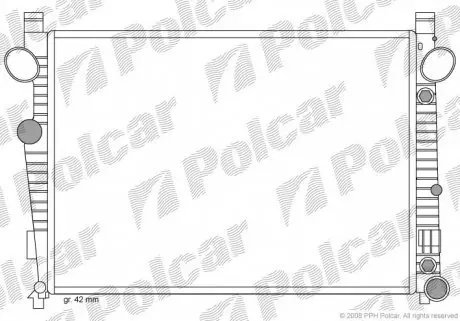 5025082X Радіатор охолодження POLCAR підбір по vin на Brocar