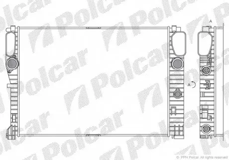 5016084 Радіатори охолодження POLCAR підбір по vin на Brocar
