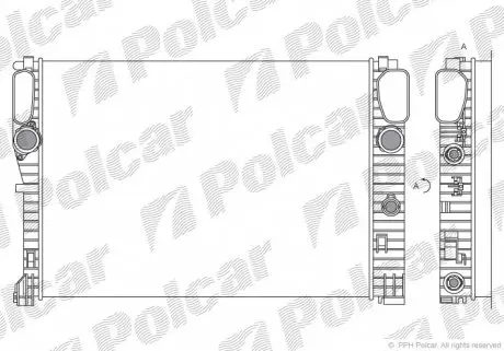 5016081 Радіатор охолодження POLCAR підбір по vin на Brocar