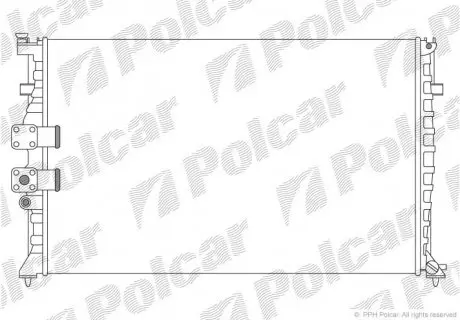 575008A1 Радіатор охолодження POLCAR підбір по vin на Brocar