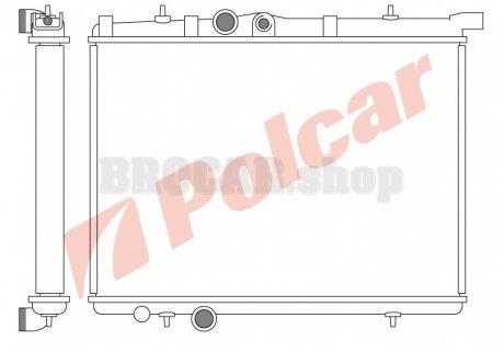 572308A2 Радіатор охолодження POLCAR підбір по vin на Brocar