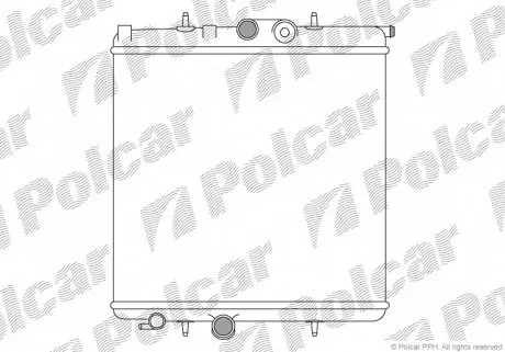 572308A1 Радіатор охолодження POLCAR підбір по vin на Brocar