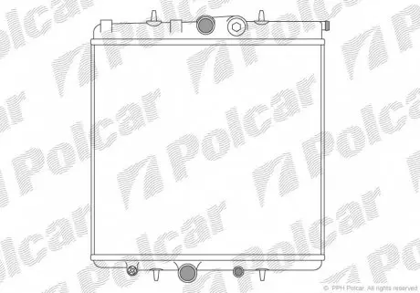 571008A1 Радіатор охолодження POLCAR підбір по vin на Brocar