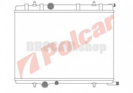 5710086 Радіатор Citroen C4, Xsara, Berlingo, Peugeot POLCAR підбір по vin на Brocar