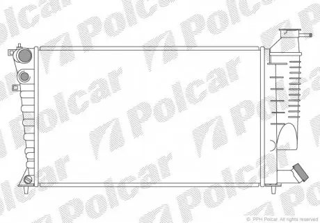 570708A6 Радіатор охолодження POLCAR підбір по vin на Brocar
